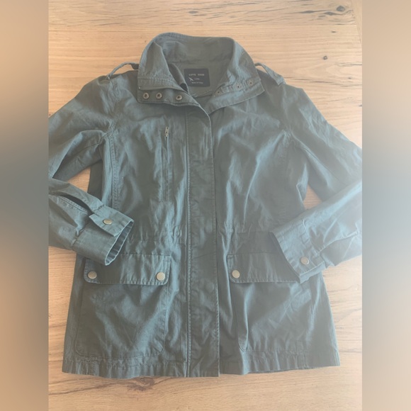 Love Tree Olive Utility Jacket - Picture 1 of 10
